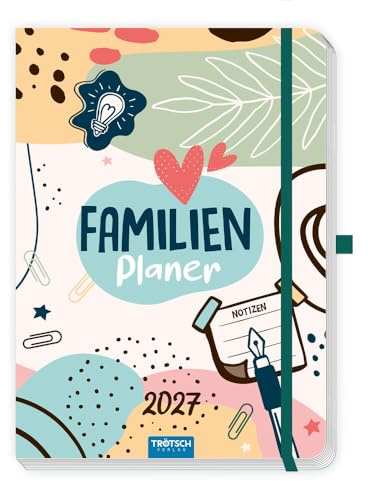 TRÖTSCH - Wochenbuch Familienplaner 2027: Der handliche Planer zum Mitnehmen - Familientermine besser koordiniert ohne smartphone. Funktioniert auch bei Stromausfall!: Tagesplaner