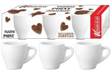 kasaviva Set 6 Tazzine Point Bianche