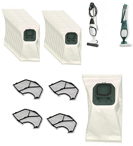 JaTop 24 Premium Staubsaugerbeutel Microvlies 5 lagig + 4 Motorschutzfilter geeignet für Vorwerk Kobold VK 140 VK 150 FP 140 FP 150