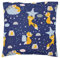 TupTam Kinder Kissenhülle Kissenbezug Dekorativ Gemustert Kinderzimmer, Farbe: Füchse Sternbild/Dunkelblau, Größe: 80 x 80 cm