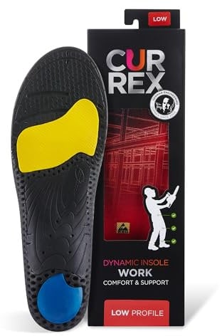 CURREX WorkPro Einlegesohle für Arbeitsschuhe – Upgrade für deine Sicherheitsschuhe , EU 42-44 , Low Profile
