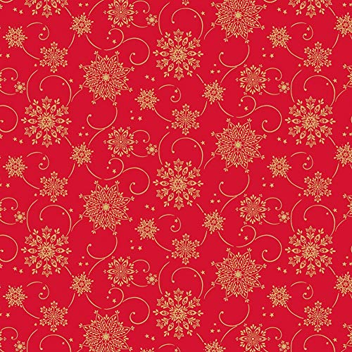 Tischdecken aus Airlaid | Mitteldecken 80 x 80 cm | Mank Einmal-Tischdecke für Weihnachten | 20 Stück | Cristal (Rot-Gold)