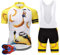 Fahrradtrikot, kurzärmelig, für Herren, mit Trägerhose, 20D, Gel, gepolstert, MTB, kurz, atmungsaktiv, Radkleidung, Sport, Shorts, Hose mit T-Shirt, Tiermotiv