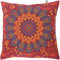GURU SHOP Boho Kissenhülle Mandala, Bedrucktes Folklore Kissen - Rot/bunt, Baumwolle, 40x40 cm, Zierkissen, Dekokissen, Sofakissen
