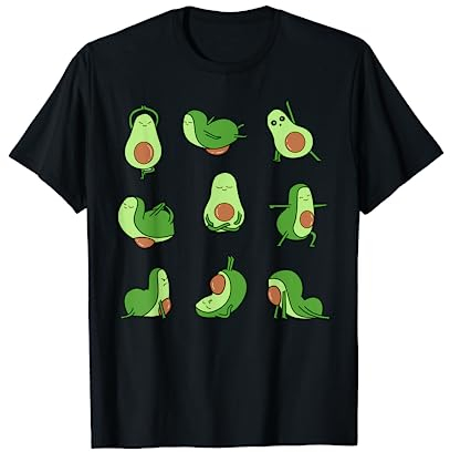 Avocado Yoga Asana Pose Meditation Lustige Avocado Fitness T-Shirt