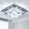 CXGLEAMING 30cm Moderne Deckenlampe LED Kristall Deckenleuchte Halbeinbau Doppellagiges Quadratischer für Wohnzimmer Schlafzimmer Esszimmer Korridor Küche 29W Acryl-Edelstahlrahmen (Weißes Licht)