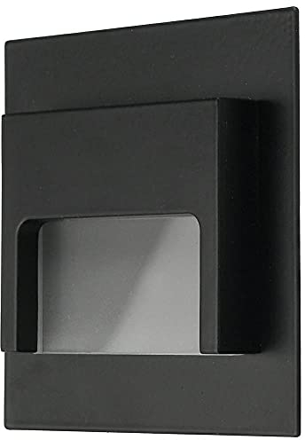 1,5W LED Treppenlicht, Nachtbeleuchtung Treppenbeleuchtung 12V Warmweiß ONTARIO (SCHWARZ, WARMWEISS)