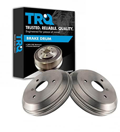 TRQ Bremstrommel-Paar-Set hinten, kompatibel mit 2008-2015 Smart fortwo