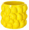 KORAT Vaso Decorativo in Ceramica Gialla con Rilievo Limoni 20x17 cm Design Mediterraneo Ideale come Portavaso, Cachepot o Centrotavola Arredo Cucina o Giardino Stile Colorato e Originale