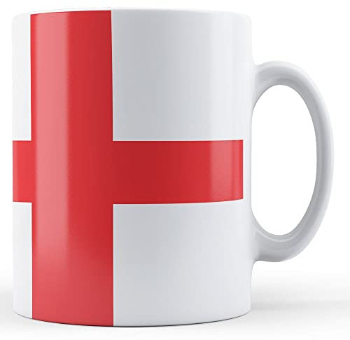 Finger prints - England Flag - St. George Cross - Printed Mug, Ceramic, 11fl.oz.
