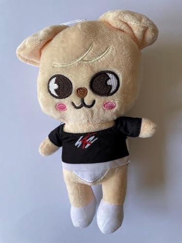 EATAN SKZOO Plüschtier Stray Kids Plüschpuppe, süßes Cartoon-Anime-Stofftier, Wolf Chan/Leebit/DWAEKKI/Jiniret/HAN Quokka/BbokAri/PuppyM/Foxl.Ny Plüschpuppe (PuppyM)