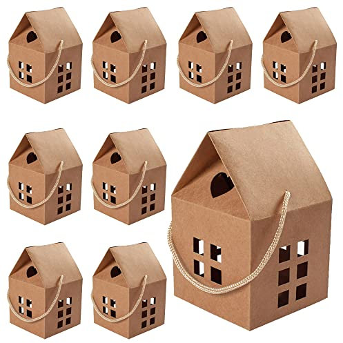 Hayaww 26 Pcs Kraftpapier Geschenk Box,Kraft Kleine Geschenkboxen Boxen Aus Kraftpapier SüßIgkeiten Schachtel Kuchen Karton,8x8x7.5cm,FüR Diy Geschenk,Hochzeit,Party,Geburtstags Box,GebäCk (Kraft)