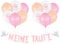 Taufe Deko Set Rosa - Meine Taufe Girlande Banner, 12 Pcs Luftballons (12 Zoll) - Dekoration für Mädchen