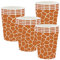POPOYU Giraffe-Druck Partybecher,16 Stück Dschungel Pappbecher,Giraffe Becher Pappe für Babyparty Kindergeburtstag,Becher Safari,PappbecherGiraffe für Dschungel Safari Geburtstag Party Dekorationen