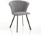 Wink Design Nora Grey 2er Set Stuhl, grau, Mattschwarz, 62 x 56 x H79 cm