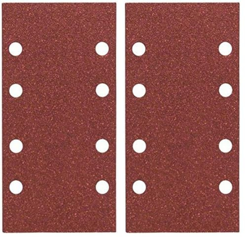 BOSCH 2608605304 10-Piece Sanding Paper Set for Wood 93 x 186 mm P80 Grit (Pack of 2)