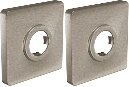 Moen 147572BN Acc-Core Modern Square Shower Arm Flange, 1 Count (Pack of 2), Brushed Nickel