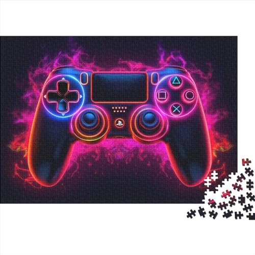 1000 Teile Puzzles Gaming Neon Art Quadratische Puzzles, Für Erwachsene Und Kinder Holzbrettpuzzles Puzzle - Anspruchsvolles Spiel 75X50CM