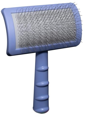 TAURO PROLINE - Classic Brush | Hochwertige Bürste für Hunde und Katzen mit sanftem, flexiblen Kissen und rutschfestem Griff. | Inhalt: 1x Fellbürste in Lila, Maße: Rechteckig, 10,5 x 6,5 cm