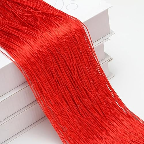 SYSUII 2 Stück 100 x 200 cm Fadenvorhang Vorhang Dekovorhang Raumteiler Türvorhang Fenstervorhang Fadenvorhänge Fadengardine für Türen, Wohnzimmer, als Raumteiler oder Dekoration, Polyester -Rot