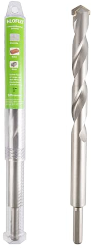 HLOFIZI 1 x 12 Masonry Drill Bits 1 inch Concrete Hammer Drill Bits Carbide Tipped, for Cement, Brick, Stone, 3-Flat Shank