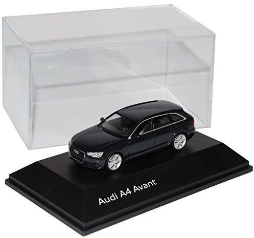 A-U-D-I A4 B9 Avant Kombi Mondschein Blau Schwarz Ab 2015 H0 1/87 Herpa Modell Auto