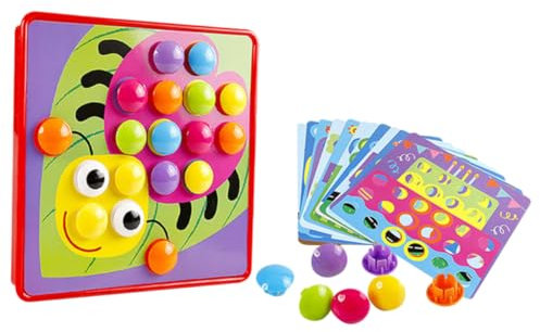 WHAMVOX 1 Set Pilznagel Puzzle Mosaik Stecktafel Puzzle Stecktafel Puzzle Für Kinder Stecktafel Puzzle