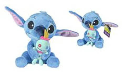 SIMBA 6315877004X06 Disney Stitch mit Scrump 25 cm Offizielles lizensiertes Kuschelkind, weicher Charakter aus der Serie Lilo und Stitch.