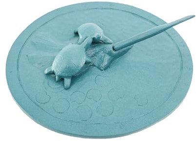 Montague Metal Products LT-1-VG Sonnenuhr aus gegossenem Metall, Schildkröte, Grünspan