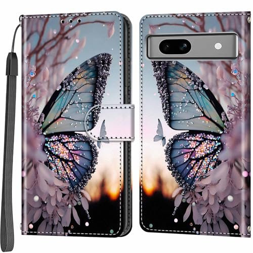 Handyhülle für Google Pixel 7A Hülle, mit [Standfunktion] [Kartenfächern] Stoßfeste Schutzhülle Klapphülle Handytasche Kompatibel Google Pixel 7A