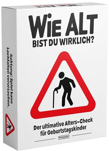 TIPSI Wie Alt Bist Du Wirklich? – Das lustige Geburtstags-Spiel | Geburtstagsgeschenk für Männer und Frauen (40 bis 65 Jahre) | Geschenk zum 40. 50. & 60. Geburtstag | Partyspiel, Gesellschaftsspiel