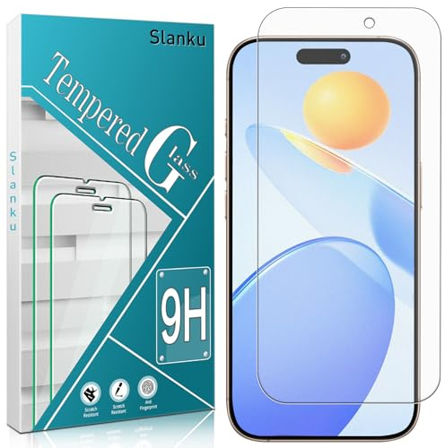 Slanku 3 Piezas Protector de Pantalla Mate para iPhone 16 Pro, Vidrio Templado, Cobertura Total, Antiarañazos, Antirreflejos, Compatible con Fundas