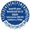 25 Stück – Prüfplakette Aufkleber „Leitern/Tritte, BetrSichV §3 DGUV | 25-30“ Etikett Folie blau | Ø 20-40 mm Made in Germany, Größen Name: Ø 30 mm