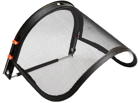 Fiauli Unkraut-Gesichtsmaske, Gesichtsschutzhülle aus Stahlgeflecht, verstellbarer Aluminiumrahmen, vollflächige Gesichtsmaske, Schmutz- und Spritzschutz-Visier für Gartenarbeit, Rasenmähen Schwa