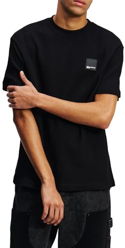 KARL LAGERFELD JEANS Men Regular Short Sleeve Waffle T-Shirt