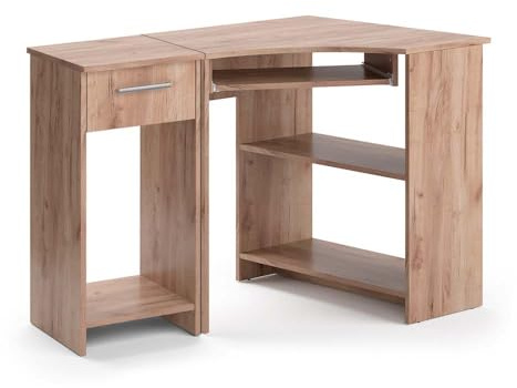Vicco Eckschreibtisch Odin, Sonoma, 83 x 76 cm | Set mit PC-Schrank, mit ausziehbarer Tastaturablage und offenem Gerätefach