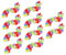 KOMBIUDA 10St Hawaiianische Lei Luau-Dekorationen Braut- Flamingo-Partydekorationen blumendeko künstlich Blumenkranz Kleider Cheerleader passende jubelgirlande Polyestertuch Colorful