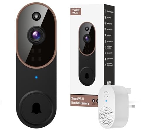 Orbitell Wireless Wi-Fi Video Doorbell Camera with Two Way Audio, AI Motion Detection, Night Vision and Cloud Storage, 2.4G Wi-Fi only