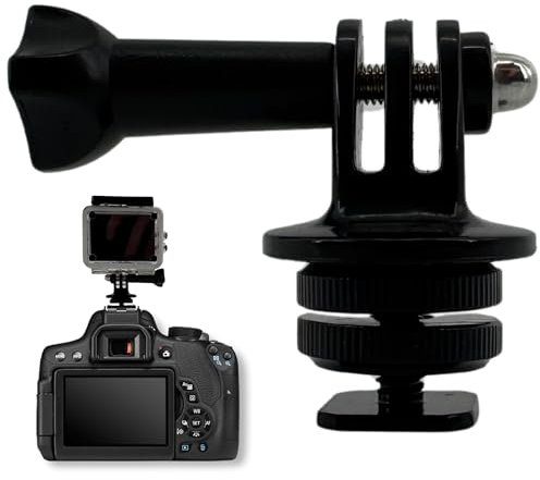 TronicXL Halterung für Kamera Blitzschuh für Actionkamera Actioncam kompatibel mit GoPro Hero Osmo Action 1 2 3 4 5 Cold Shoe Hot Adapter Anschluss DSLR