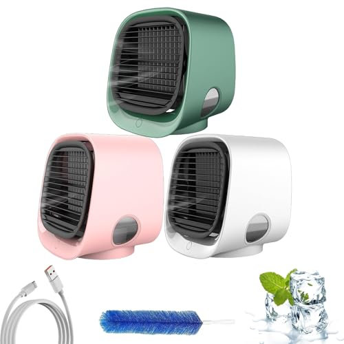 Aira Breeze Luftkühler Tragbar, 2025 Upgrade Air Breeze Klimaanlage, Kleine Klimaanlage Mit Wasserkühlung, Drei Windgeschwindigkeiten, Ohne Installation, Sofortige Kühlung (MIX)