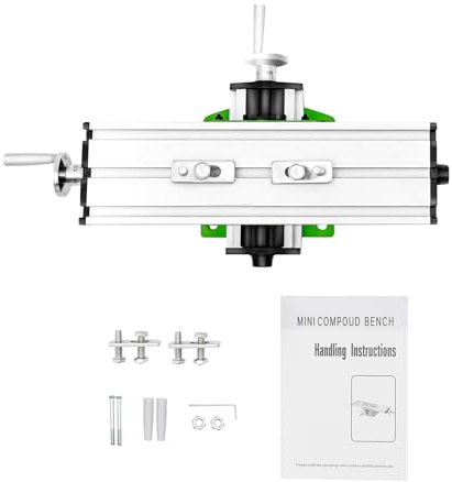 Fresadora multifunción - Fresadora de aluminio con ajuste del eje X-Y con mordazas fijas, estación de herramientas compacta para microtaladros y mecanizado fino