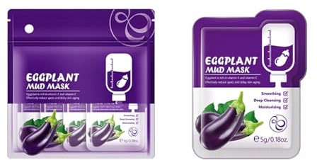 Purifying Eggplant Clay Mask,Deep Cleansing Eggplant Clay Mask,Skin Smoothing,for Face Pore Refining Skin Care Oil (1pc)