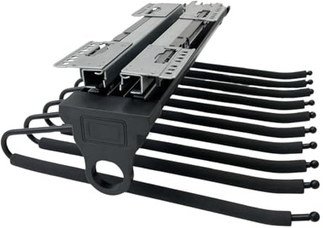 Ausziehbarer Hosenhalter für Kleiderschrank, ausziehbarer Hosenhalter aus Aluminium für Einzelbett oder Doppelbett mit rutschfestem Schaumstoff, platzsparende Lösung für Kabinen, Schränke und