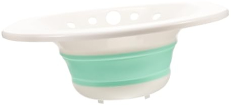 HOLIDYOYO Faltbares Sitz Bidetbecken Aus Kunststoff Weiß Grün Platzsparendes Heimbidet Mit Passender Größe Für Toilettensitz Praktisches Reinigungs Waschbecken Für Schwangerschaft Und Pflege