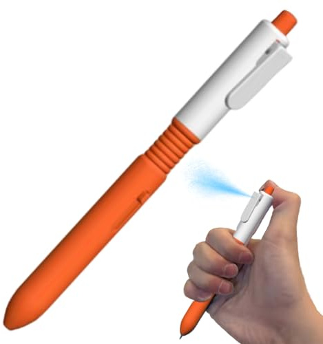 Suxdlan Mini-Wasserpistole, 6, 5 Zoll, kreative Kunststoff-Kugelschreiber, Streichspielzeug für Kinder, Erwachsene, Orange
