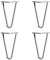[HLC] 4 x Hairpin Table Legs – Superior Double Weld Steel Construction With Screws, Build Guide & Protector Feet Worth £8 Included! – 10mm Steel [8/20cm,Zinc]