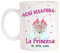 MardeTé Taza Aquí desayuna la Princesa de Esta casa. Taza Regalo para Princesas en Familia