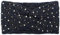 styleBREAKER Damen Strick Stirnband mit Perlen, Metallic Garn und Twist Knoten, warmes Winter Haarband, Headband 04026029, Farbe:Dunkelblau