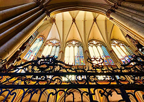 hansepuzzle 68880 - Kölner Dom Puzzle 130 Teile - Religion Motiv mit hochwertiger Aufbewahrung: Kartonbox und wiederverschließbarem Beutel - Format 28,7 × 20 cm