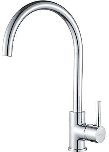 GRIFEMA GRIFERÍA DE COCINA-G4001 | Küchenarmatur - Wasserhahn Küche mit Hoher Auslauf(246mm), 360° Schwenkbar | Einhebel-Spültischarmatur, G3/8'' Anschlüsse, Hochdruck, Messing, Chrom
